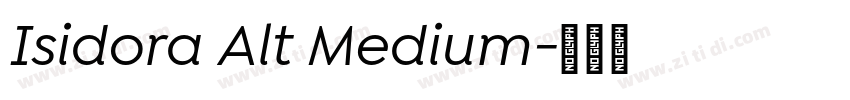 Isidora Alt Medium字体转换